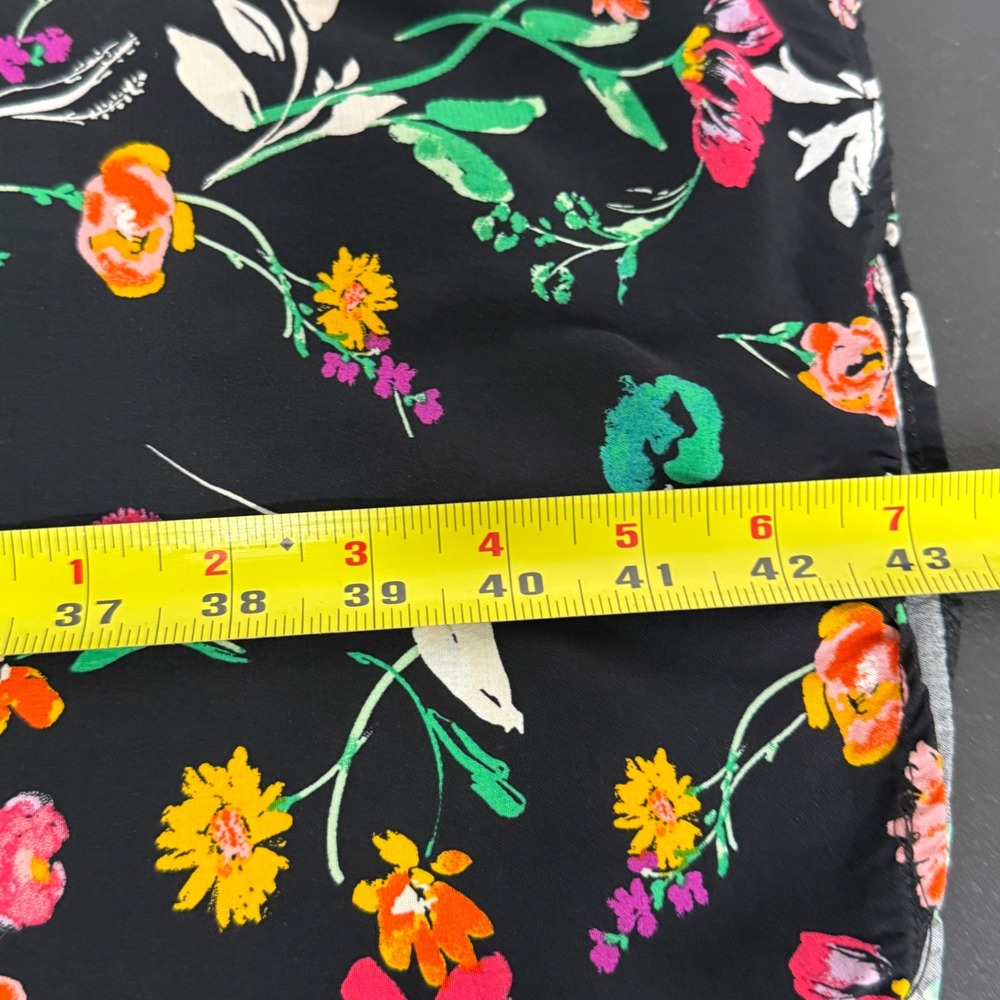 A New Day‎ Floral Midi Dress Small Cottagecore Dark Floral Puff Sleeve Whimsical - Picture 7 of 10